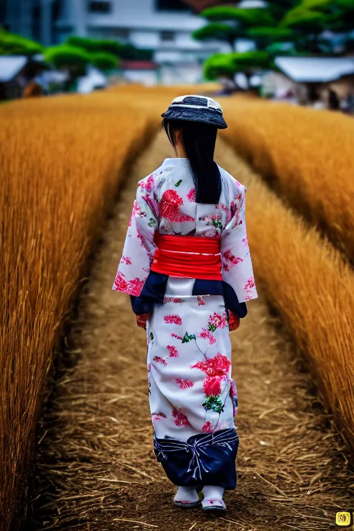 Image similar to japanesse farmer, cinematic view, bokeh, extreme detailed, vogue photo style, proportional, dynamic composition, face features, comfort posse, smooth, sharp focus, body features, ultra realistic, award winning photo, captured by nikon d 8 5 0, 4 5. 7 mp lens, 4 k, full body.