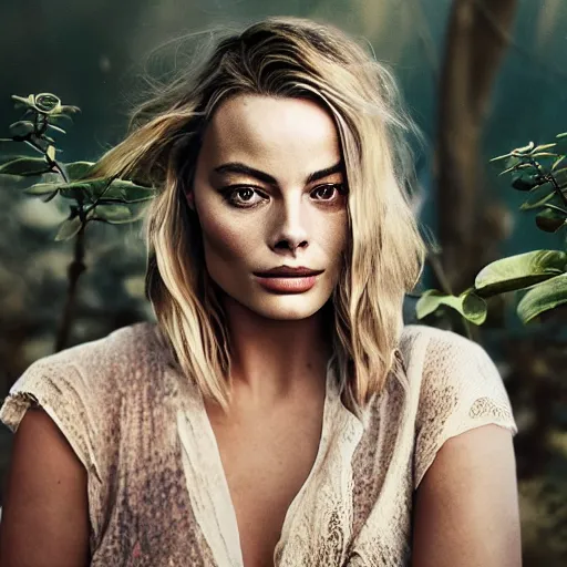 double exposure photoshop effect of margot robbie and | Stable ...