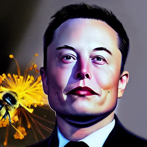 Prompt: elon musk combined with a bumblebee