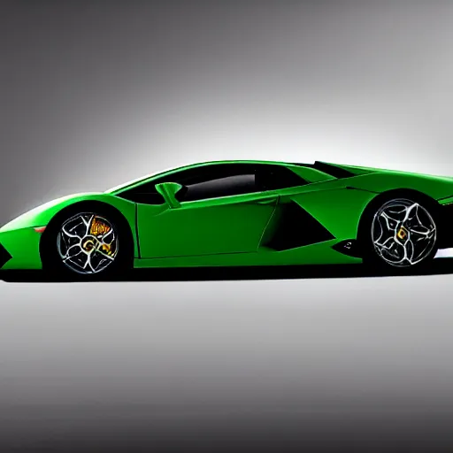 Prompt: x-ray photo of lamborghini car,