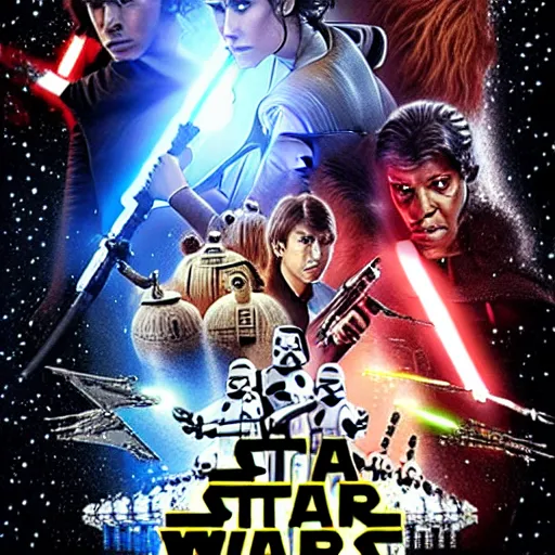 Image similar to a poster for a new Star Wars movie