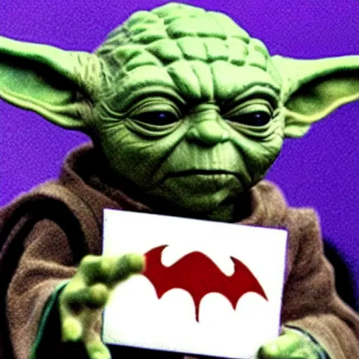 Image similar to Yoda as The Joker