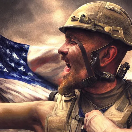 Image similar to freedom from complex ptsd, oil painting, highly detailed, intricate 1 6 k resolution : : cgsociety