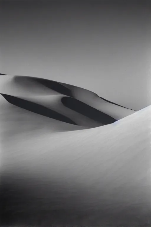 Image similar to scenes a dune by john schoenherr, cinematic matte painting, zaha hadid building, 8 k, moody monochrome color palate