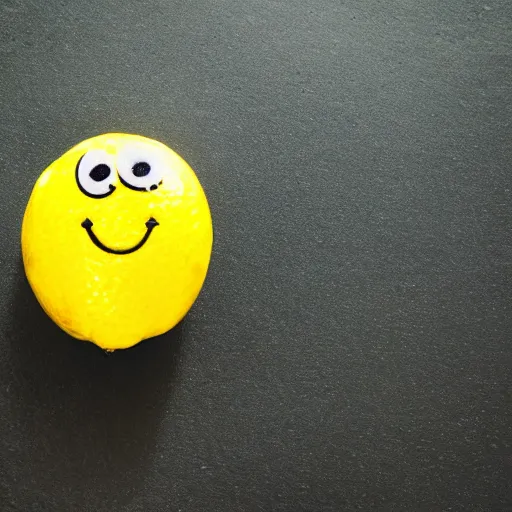 Prompt: Lemon with a smiley face