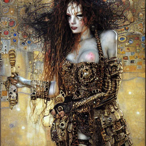 Image similar to depraved goddess soldier, intricate detail, klimt, royo, royo, whealan,