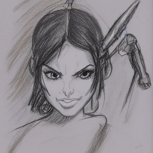 Image similar to milt kahl sketch of victoria justice as princess padme in star wars episode 3