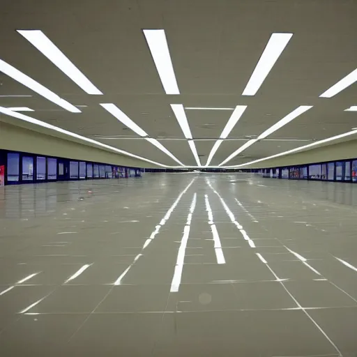 Image similar to empty sears with only one light on