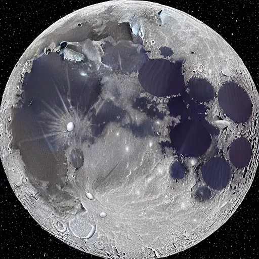 Image similar to beautiful detailed vector art of the moon