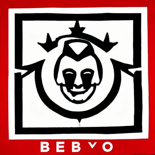 Image similar to The original Obey logo features the central part of Elon Musk's face placed in a square. Below, you can see the word “obey” in white over the red background. The giant's face can also be given inside a star. In this case, his features merge with the star shape in an unusual and eye-catching way. Black and White Sticker