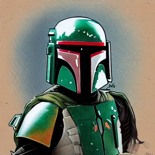 Image similar to boba fett nft, random artstyle