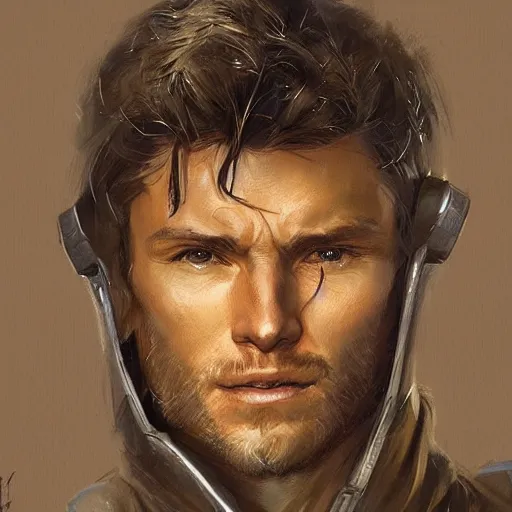 Prompt: portrait of a man by greg rutkowski, old jedi master, he looks like scott eastwood, wearing a flying jacket, star wars expanded universe, he is about 7 0 years old, highly detailed portrait, digital painting, artstation, concept art, smooth, sharp foccus ilustration, artstation hq