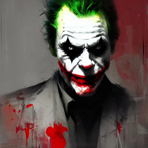 Prompt: joker, paint by Jeremy Mann