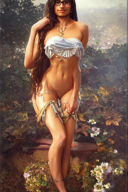 Image similar to mia khalifa representation, detailed, 8 k, trending on artstation, smooth, sharp focus artwork by mark arian, artgerm, mark keathley, greg rutkowski and alphonse mucha