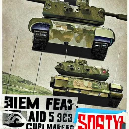 Image similar to army tank poster