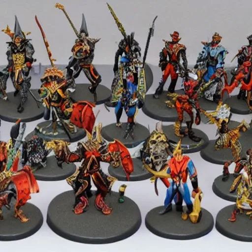 Image similar to meticulously painted Warhammer figurines