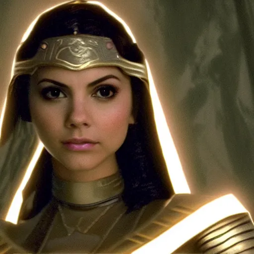 Image similar to victoria justice as princess padme in star wars episode 3, 8 k resolution, cinematic lighting, anatomically correct