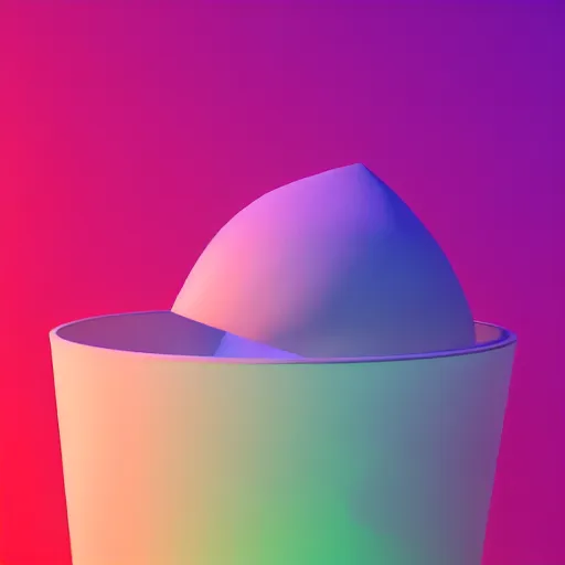 Image similar to A 3d render of several pastel colored liquid viscuous objects are melting together as a clay in a geometric shape with detailed shadow. Geometric shaped. render, low angle camera, detailed shading, vray octane, redshift. ray tracing. volumetric lighting. micro details, Hyper detailed, 8K3d, Trending on Artstation. rendered in cinema4d, Hyper realism.