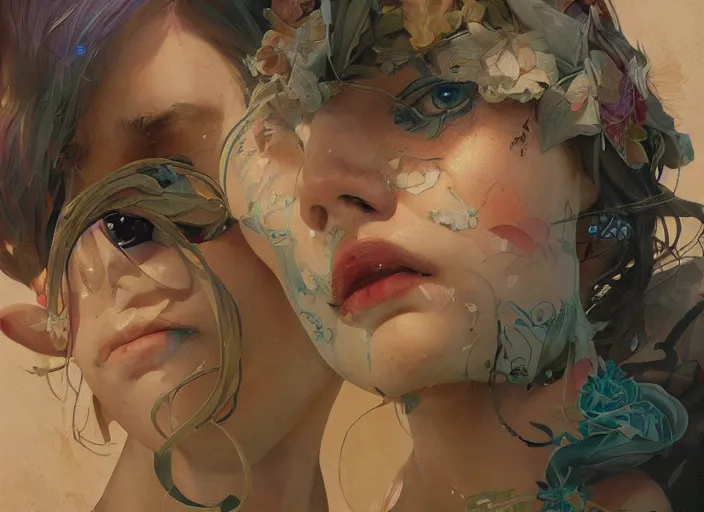 Image similar to beautiful chill day in summer, by Kenne Gregoire, James Jean, Tran Nguyen, WLOP, Jakub Rebelka. trending on Artstation, 8k, masterpiece, graffiti paint, fine detail, full of color, intricate detail, golden ratio illustration