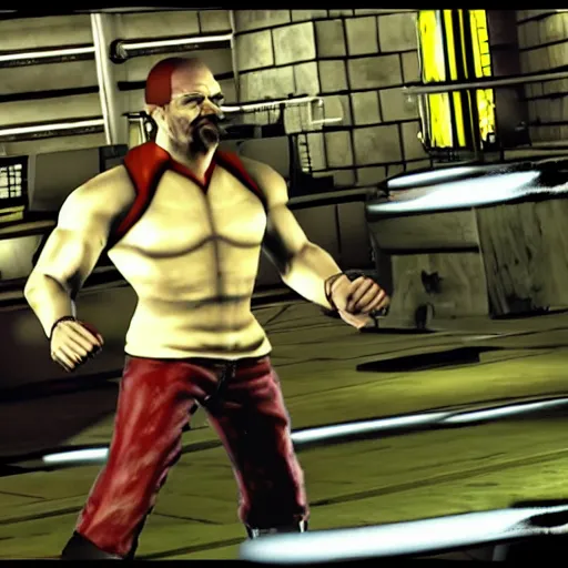 Prompt: screenshot of Walter White in Tekken 3