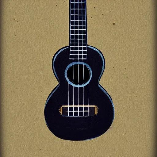 Prompt: highly detailed painting of an ukulele, digital painting, artstation