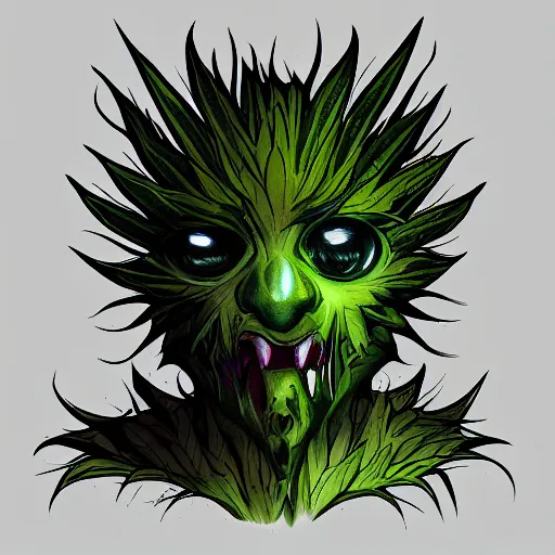 Prompt: A fierce plant monster, trending on art station