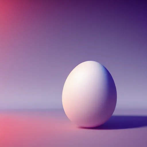 Image similar to icy egg lays beautifully among regular eggs, ray tracing, cinematic, digital art, realistic, octane render