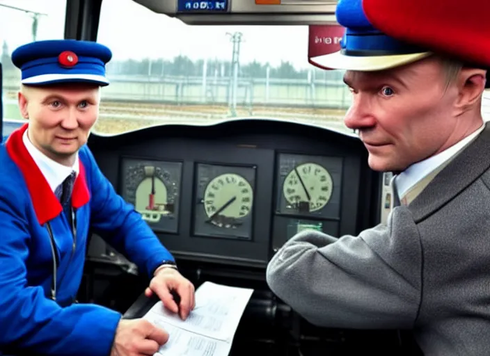 Image similar to train driver of the Russian Railways