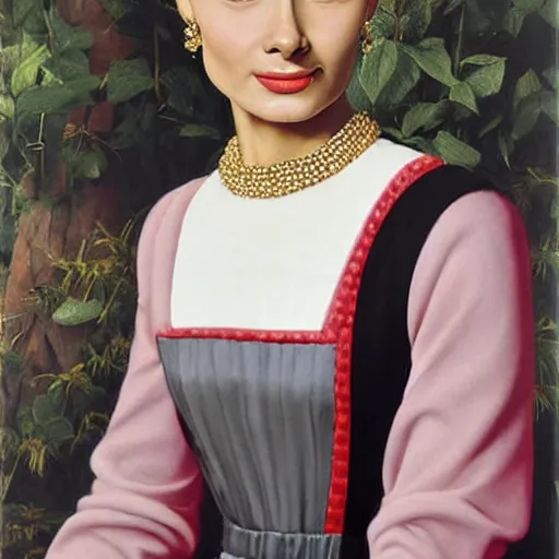 Prompt: audrey hepburn art by giovanni battista moroni