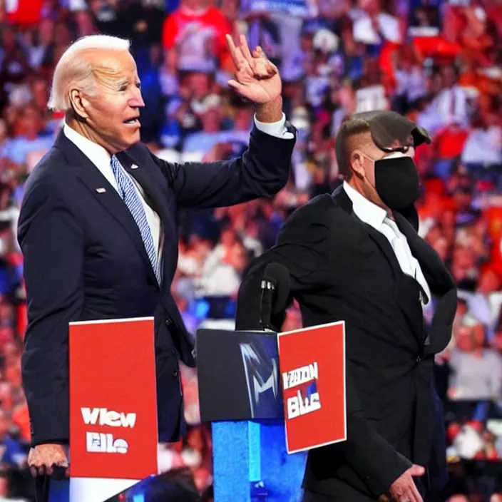 Prompt: Joe Biden in the WWE