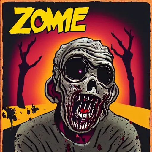 Image similar to Zombie in vhs style