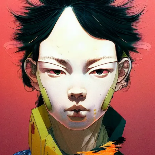 Image similar to prompt : doomer portrait soft light painted by james jean and katsuhiro otomo and erik jones, inspired by akira anime, smooth face feature, intricate oil painting, high detail illustration, sharp high detail, manga and anime 1 9 9 9