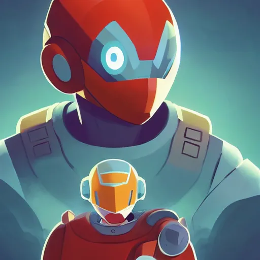 Image similar to face icon stylized minimalist mega man, loftis, cory behance hd by jesper ejsing, by rhads, makoto shinkai and lois van baarle, ilya kuvshinov, rossdraws global illumination