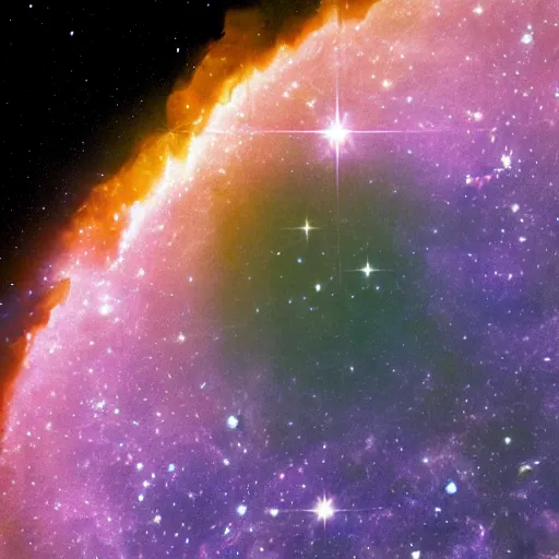 Image similar to space nebula taken photographed by James Webb telescope