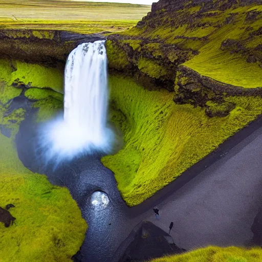 Prompt: Hengifoss Waterfall, Iceland