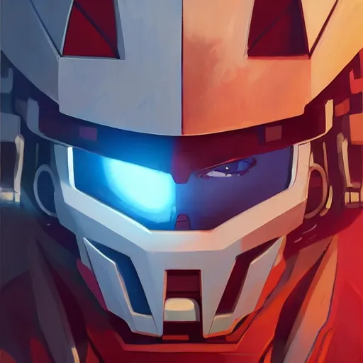 Image similar to face icon stylized minimalist gundam, loftis, cory behance hd by jesper ejsing, by rhads, makoto shinkai and lois van baarle, ilya kuvshinov, rossdraws global illumination