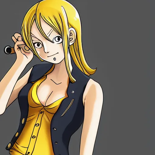 Prompt: nami from one piece as a detective from sherlock holmes