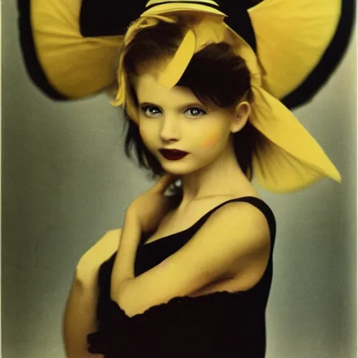 Image similar to elegant woman dressed up as pikachu, art photo by Annie Liebovitz and David Hamilton and Alphonse Mucha