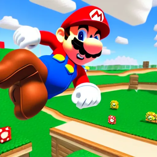 Image similar to Xavi Hernandez as mario in super mario 64