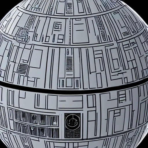 Image similar to vector image of the death star