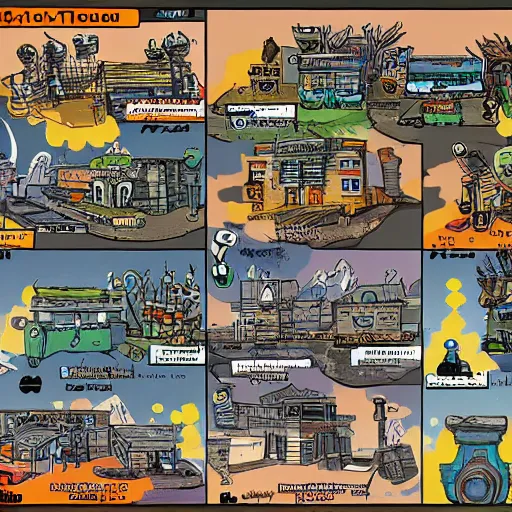 Image similar to nuketown 2 0 2 5 in the art style as nekroxiii,