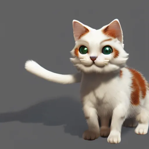 Prompt: adorable cat, unreal engine, dynamic light