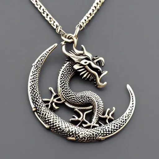 Image similar to chinese metal necklace dragon