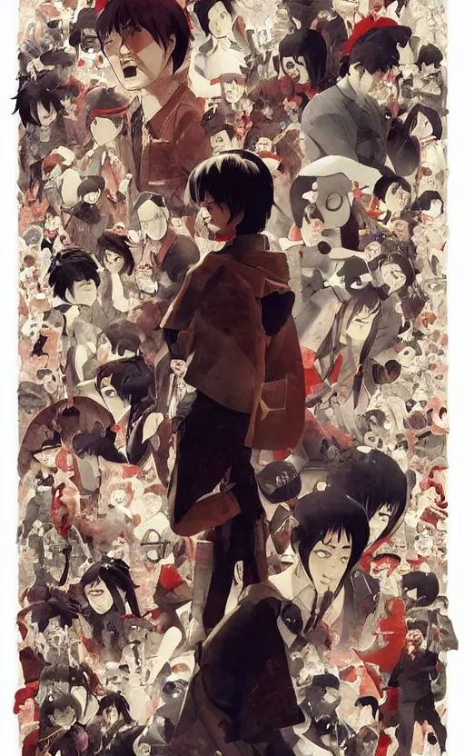 Image similar to poster for a japanese film animation called the 3 minutes to midnight, 8 k, hd, dustin nguyen, akihiko yoshida, greg tocchini, greg rutkowski, cliff chiang