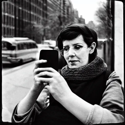 Image similar to selfie with iphone by vivian maier