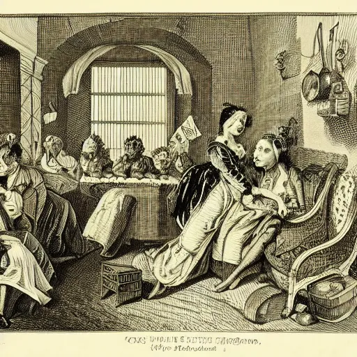 Satirical illustration of coquette by William Hogarth, | Stable Diffusion |  OpenArt