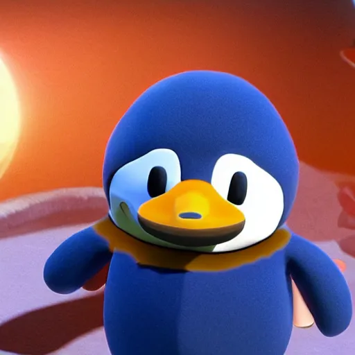 Image similar to Pingu character reveal for Super Smash bros ultimate