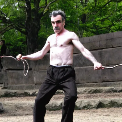 Prompt: daniel day lewis jumping rope