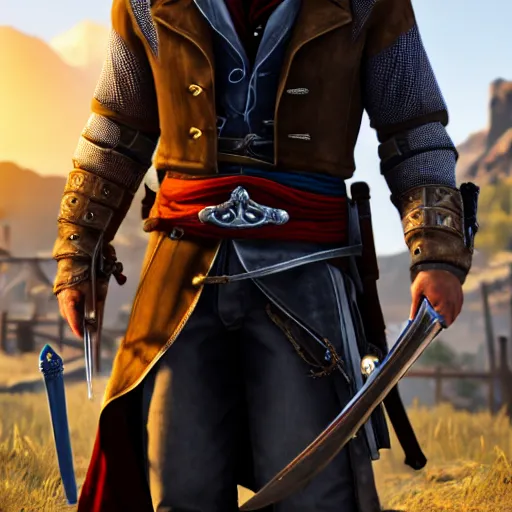 Prompt: arthur morgan as an assassins creed, 8 k resolution, detailed,