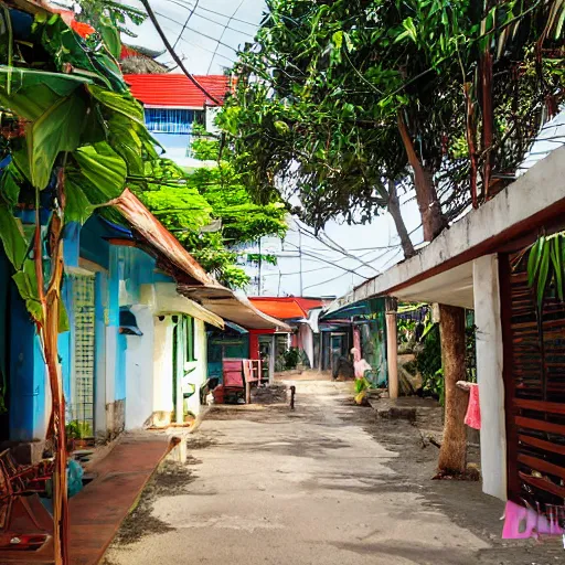 Image similar to street photo view of local sea side house in thailand - w 1 0 2 4